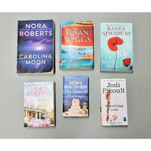 Romance Novels - Lot‎ of 6 books, Includes 2 Nora Roberts titles
